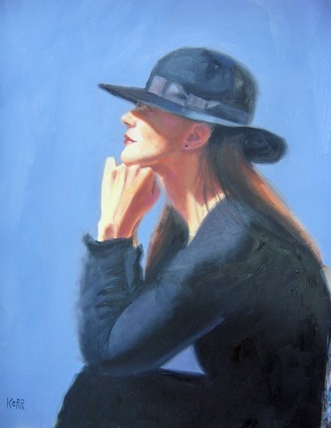 Sarah in black hat