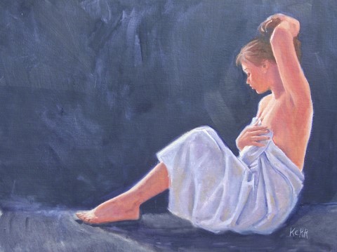 girl with towel