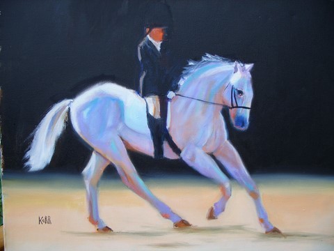 white horse with rider