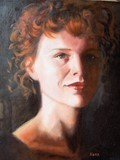 Portrait of girl with red hair
