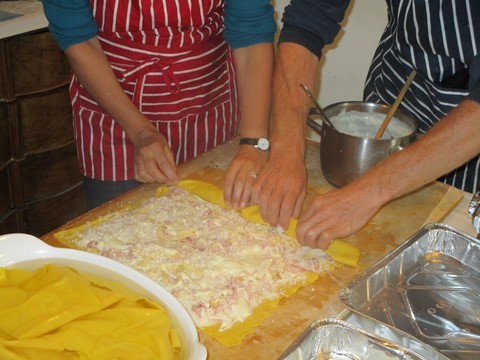 making pasta