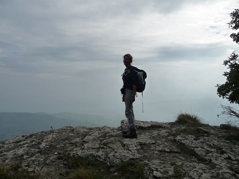 woman on top of Bismantova